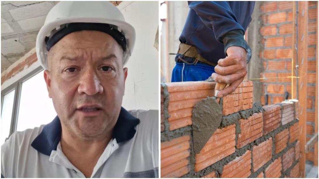 Montaje de un albañil argentino que vive en Málaga.