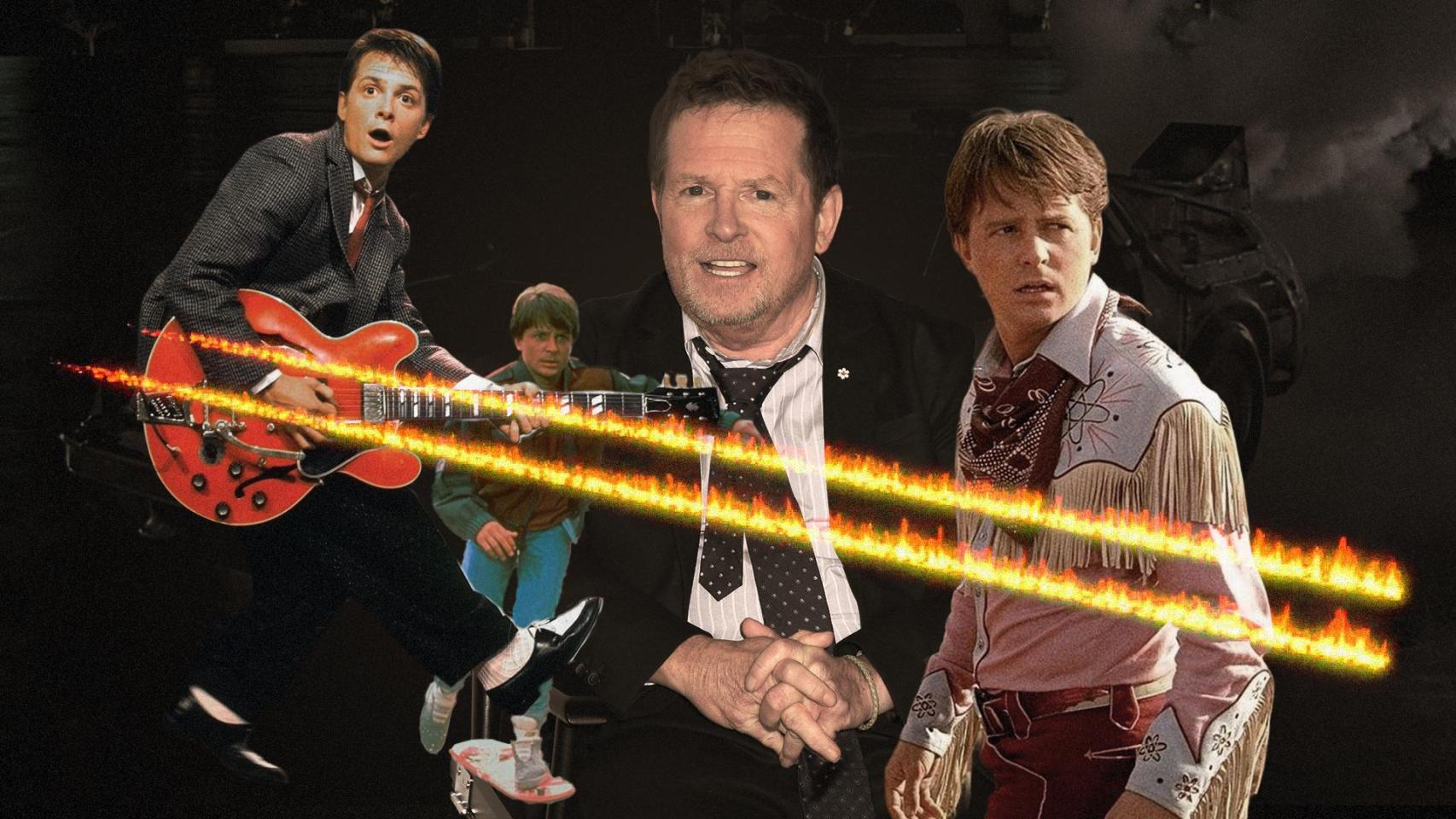 Michael J. Fox en una gala benéfica de lucha contra el Parkinson, noviembre 2025 / Diseño: Rubén Vique.