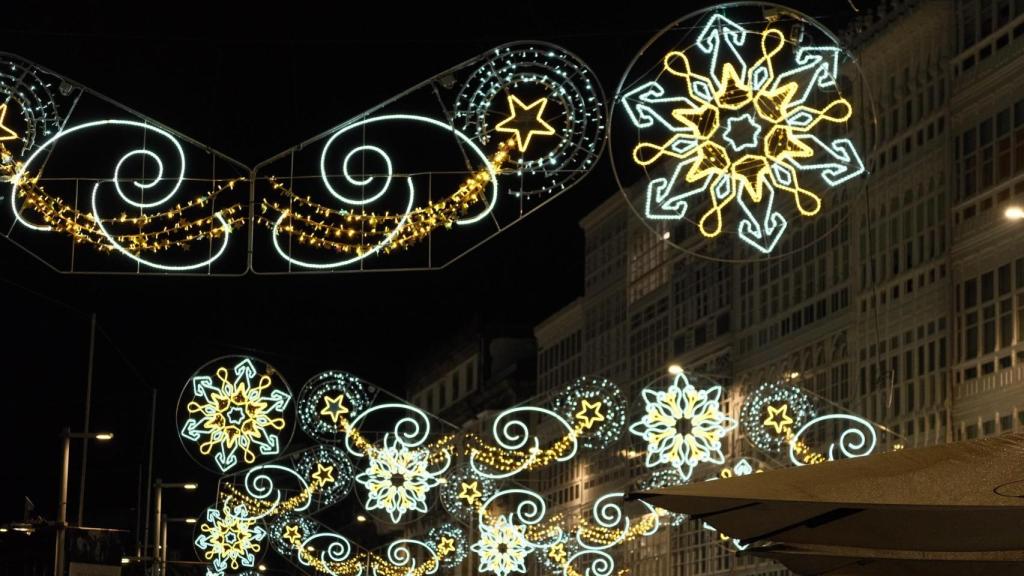 Luces de Navidad en A Coruña.