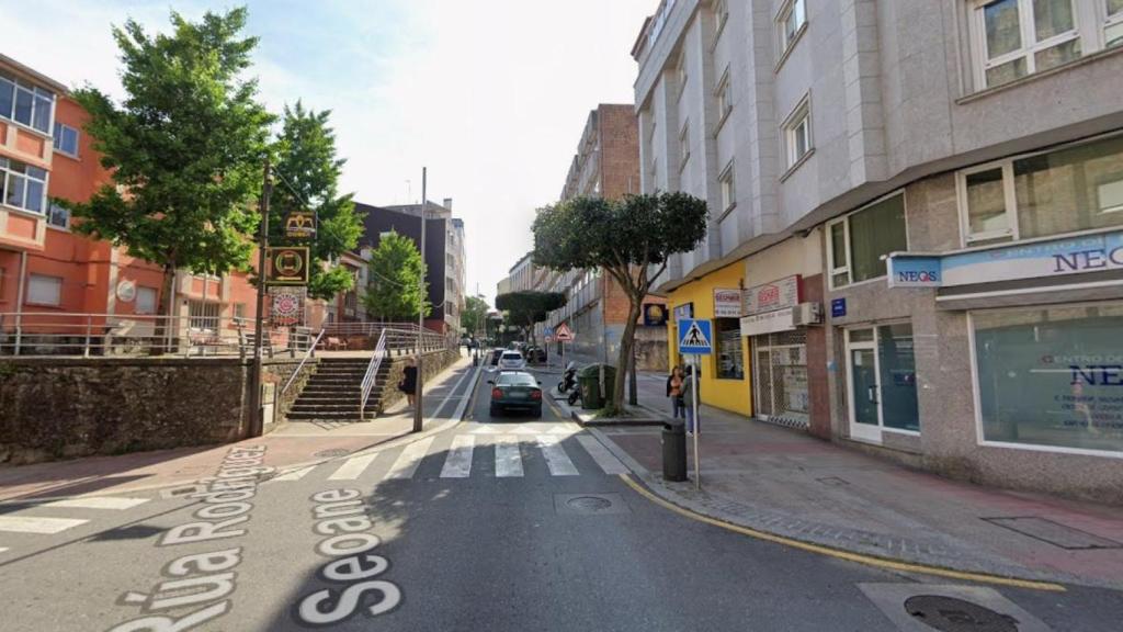 Calle de A Estrada, donde supuestamente habían ocurrido los hechos.