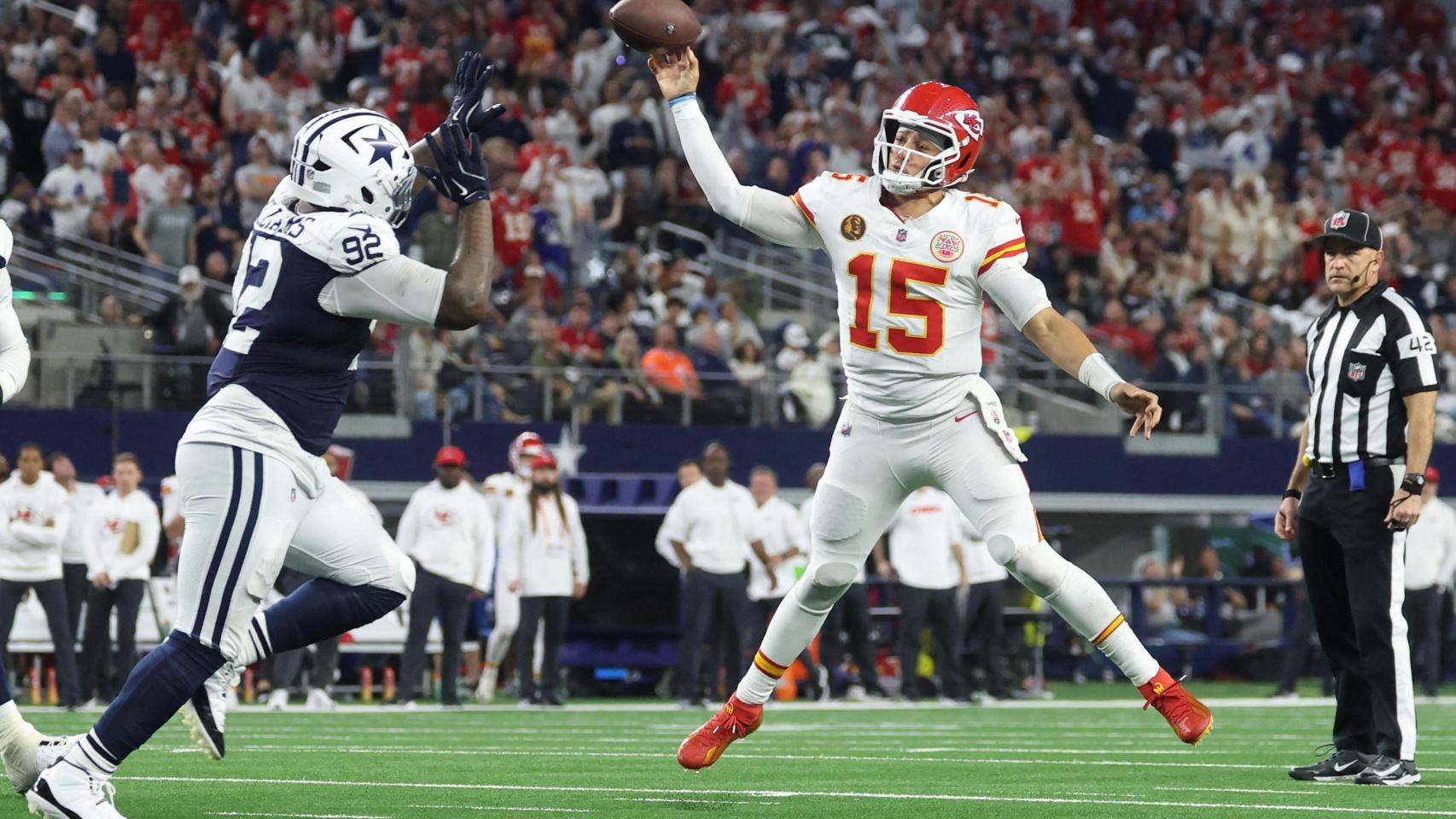 Patrick Mahomes, durante un partido.