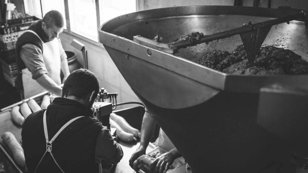 Fabricación del chorizo antiguamente en Fuente Robles