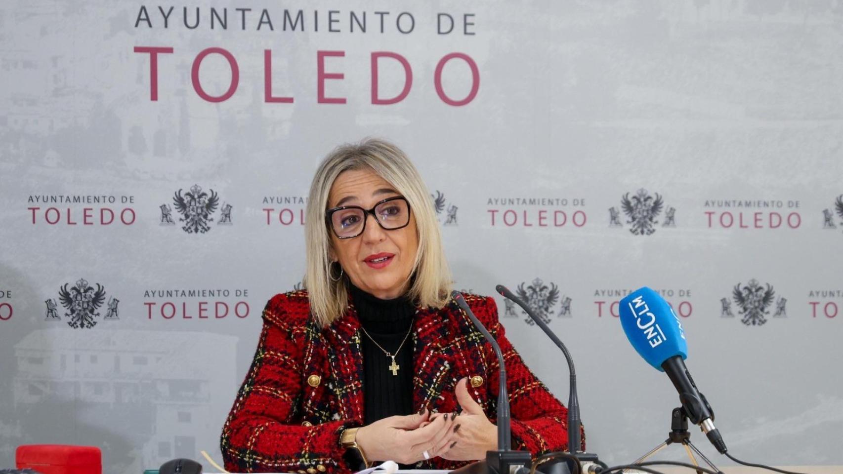 Inés Cañizares, vicealcaldesa de Toledo, este miércoles en rueda de prensa.