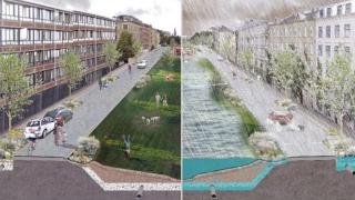 Diseño del sistema de Copenhague para combatir las inundaciones.