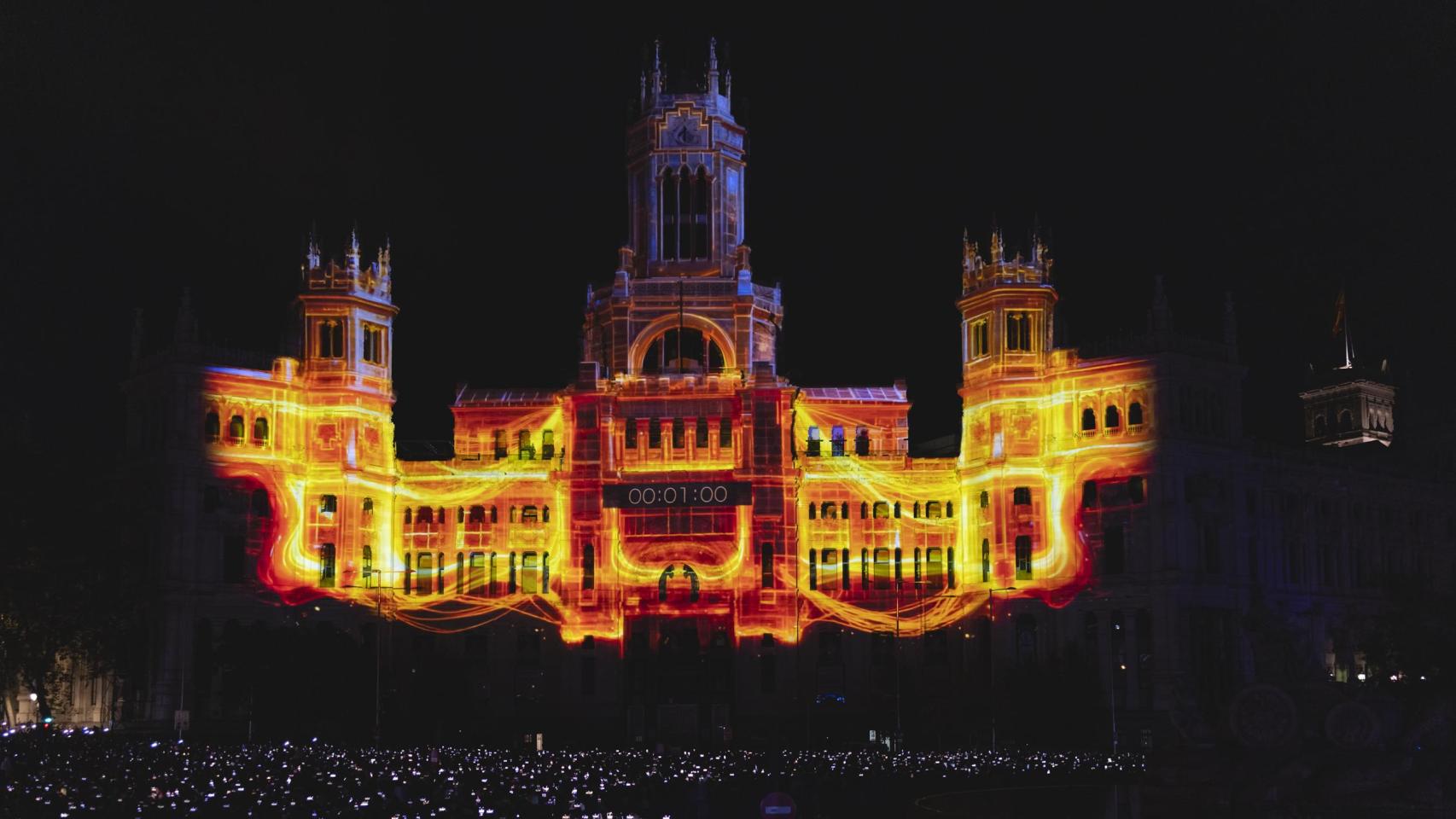 La energía de Endesa transforma Cibeles en el gran lienzo de la Navidad madrileña