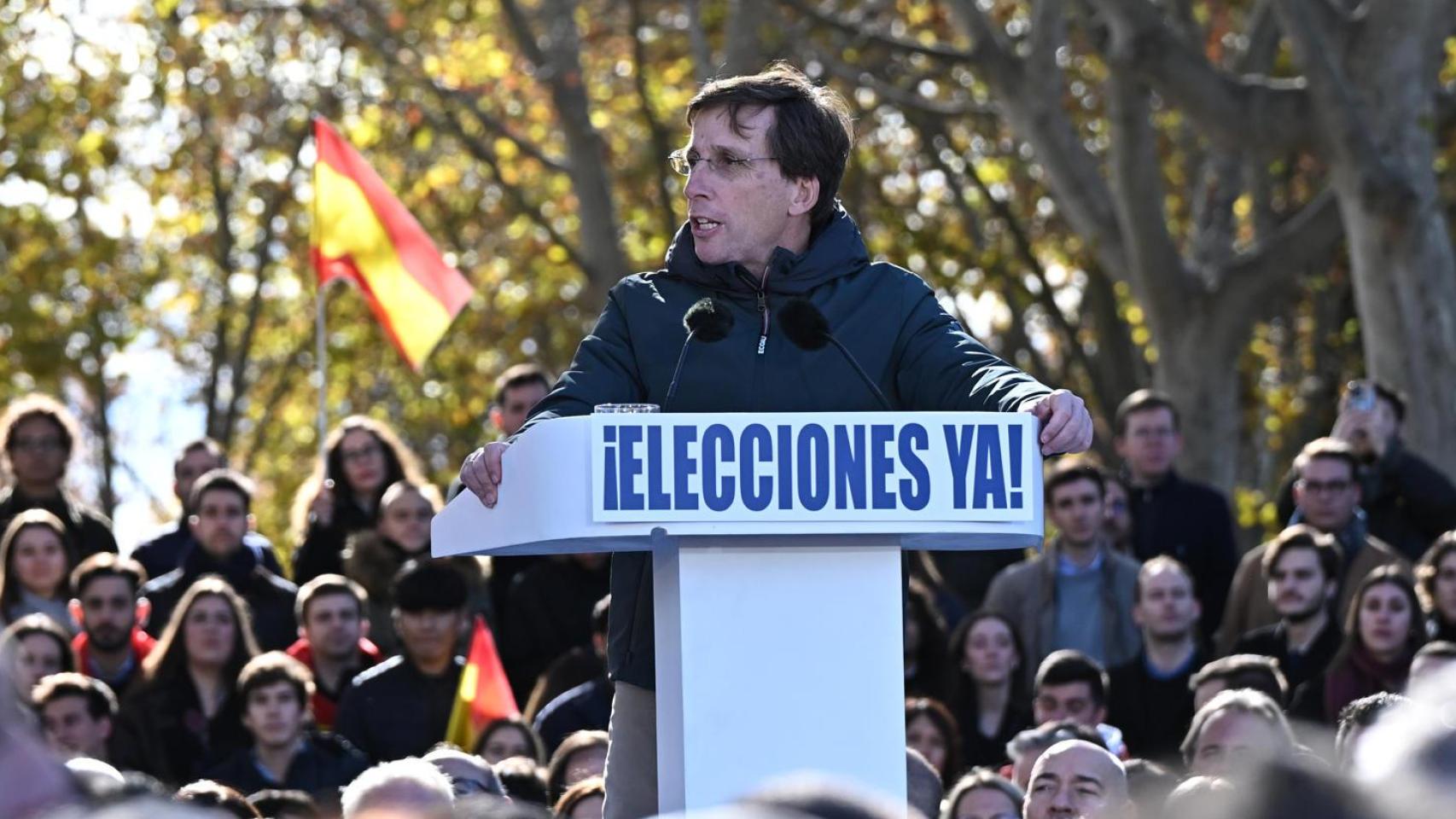 Almeida, durante la manifestación del domingo.