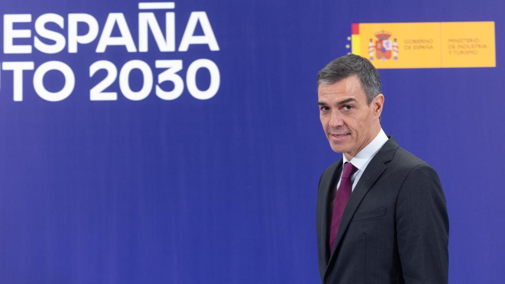 Pedro Sánchez, presidente del Gobierno, en la presentación del plan España Auto 2030