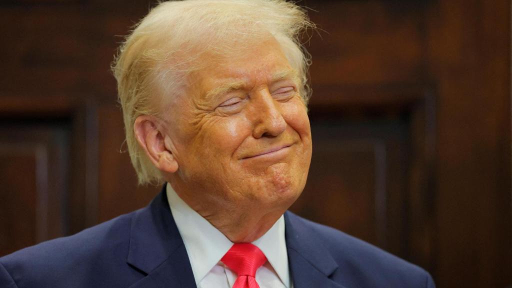 Donald Trump durante una rueda de prensa.