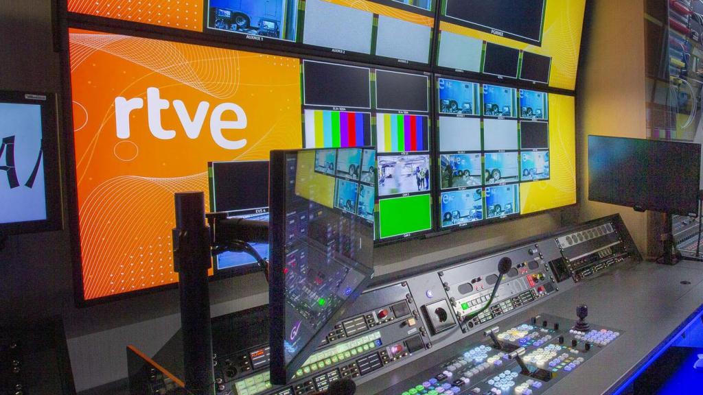 Sala de control de realización de RTVE.