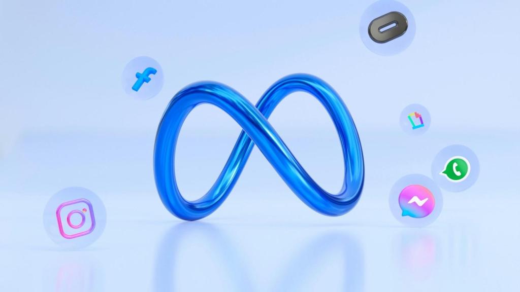 Logo de Meta y aplicaciones.