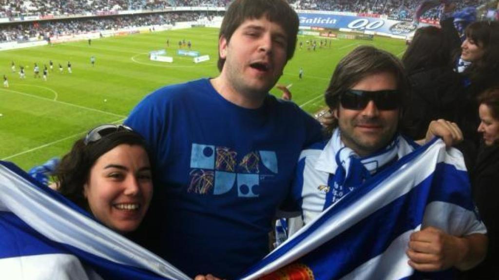 Instante del Célta - Dépor del 2012, donde viajó Víctor.