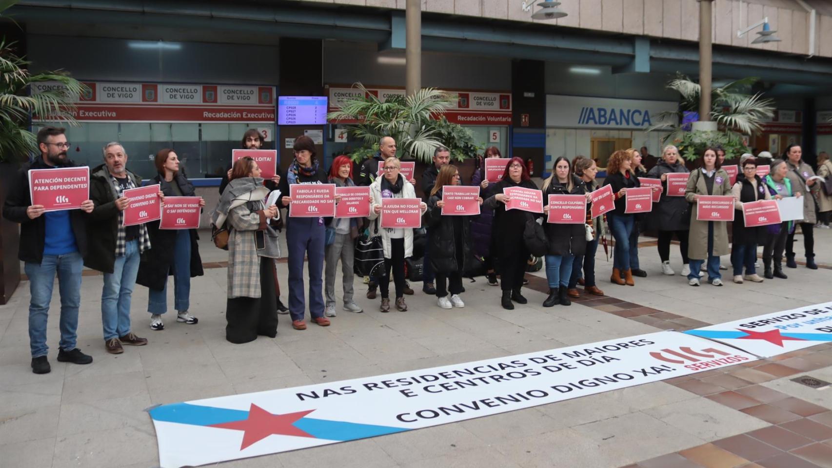 Imagen de la protesta en Vigo