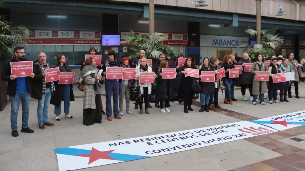Imagen de la protesta en Vigo