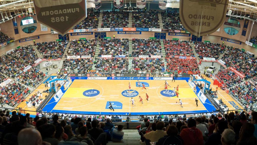 Imagen de un partido del UCAM Murcia CB contra el Unicaja.