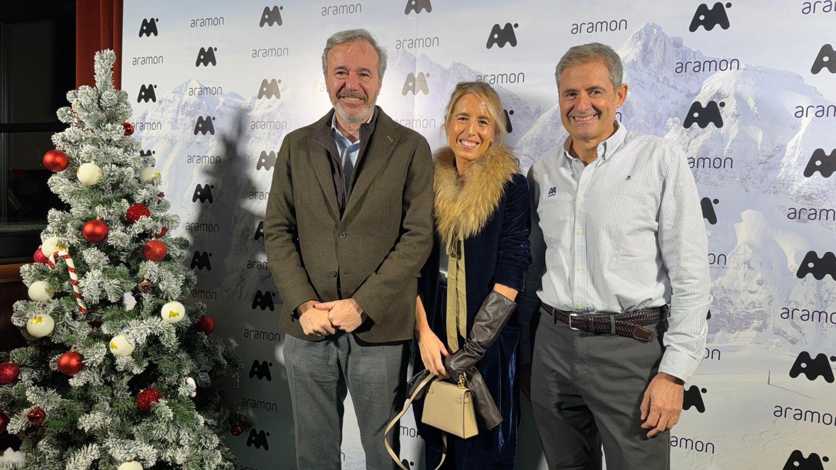 El presidente de Aragón, Jorge Azcón junto al presidente ejecutivo del Grupo Aramon, Antonio Gericó, en la presentación de la temporada 2025-2026.
