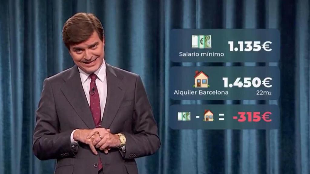 Marc Giró, durante su monólogo sobre la vivienda.