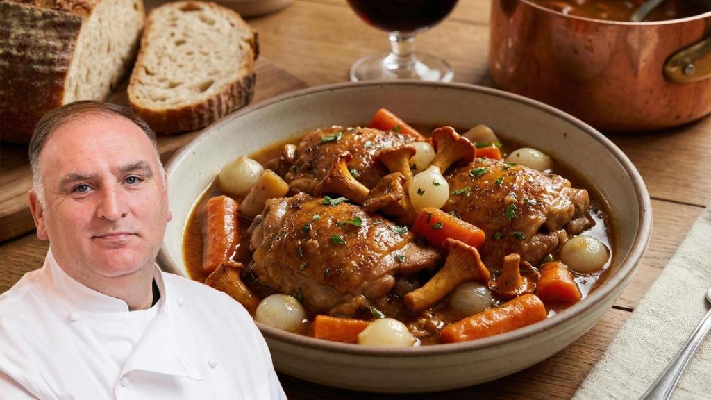 José Andrés, chef, en un montaje de E.E.