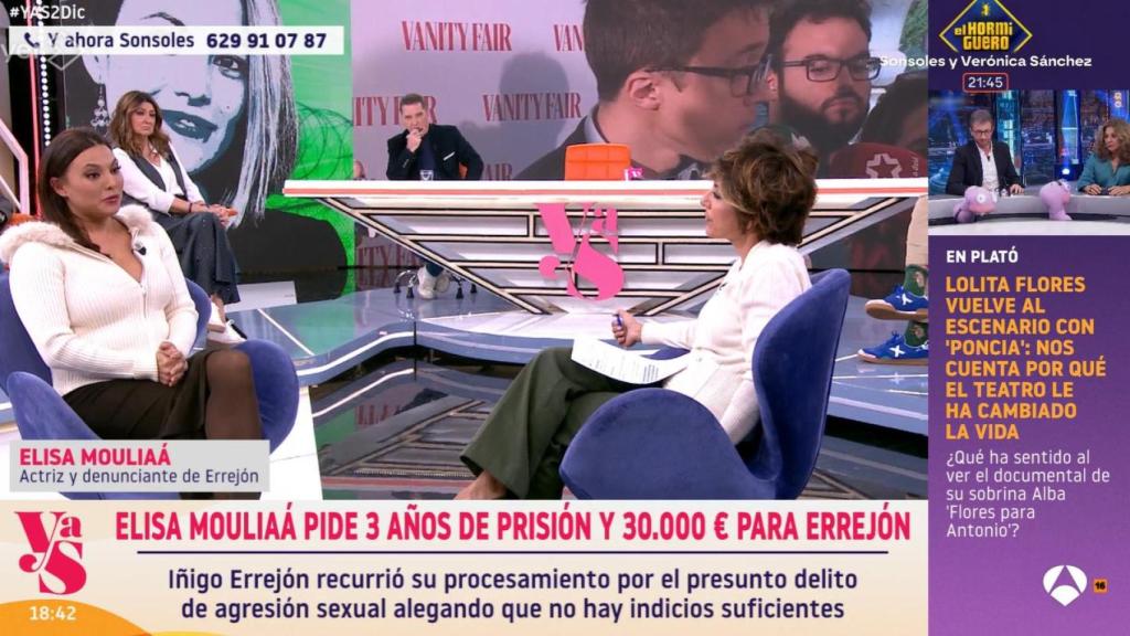 Elisa Mouiláa en su entrevista con Sonsoles Ónega.