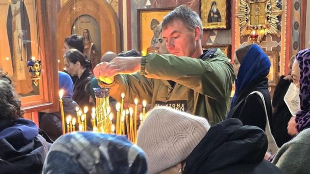 Velas votivas en la catedral.