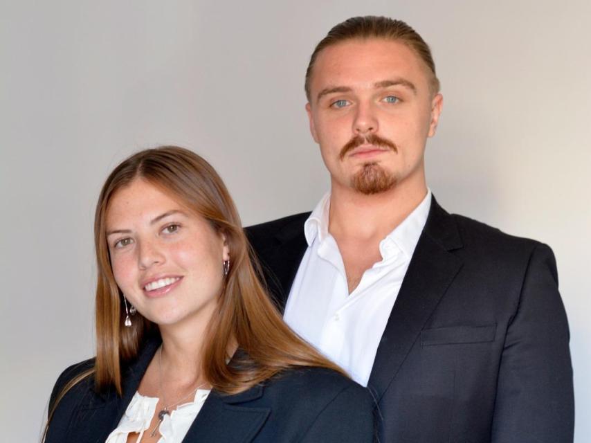 Max y Nina, estudiantes de arquitectura en la UEM y empresarios en Mas Property Madrid.