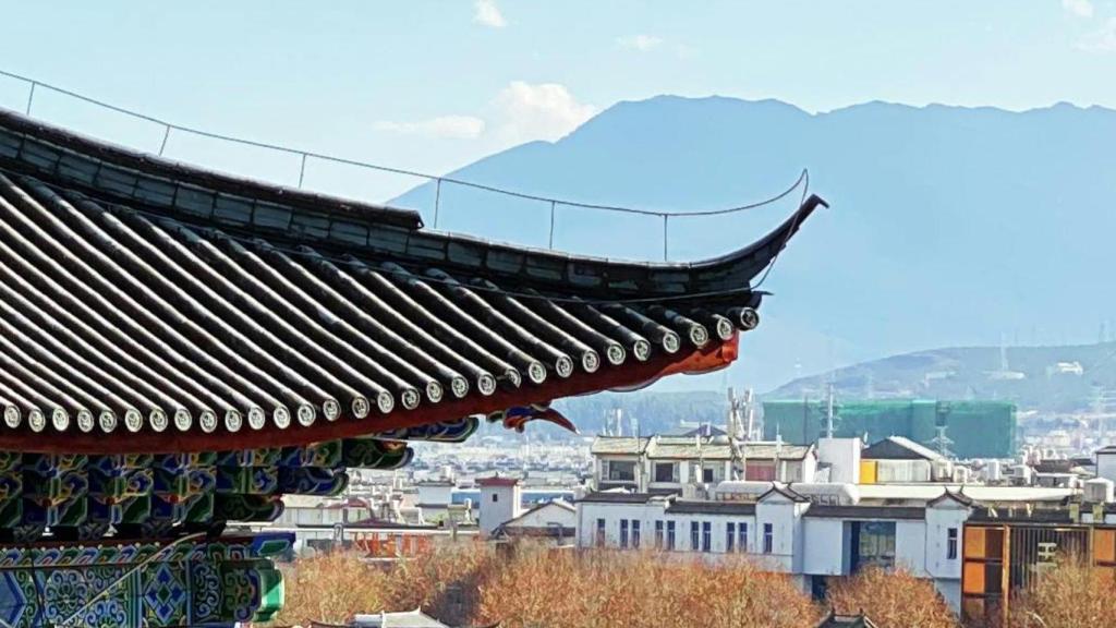 El tejado de un edificio tradicional en China