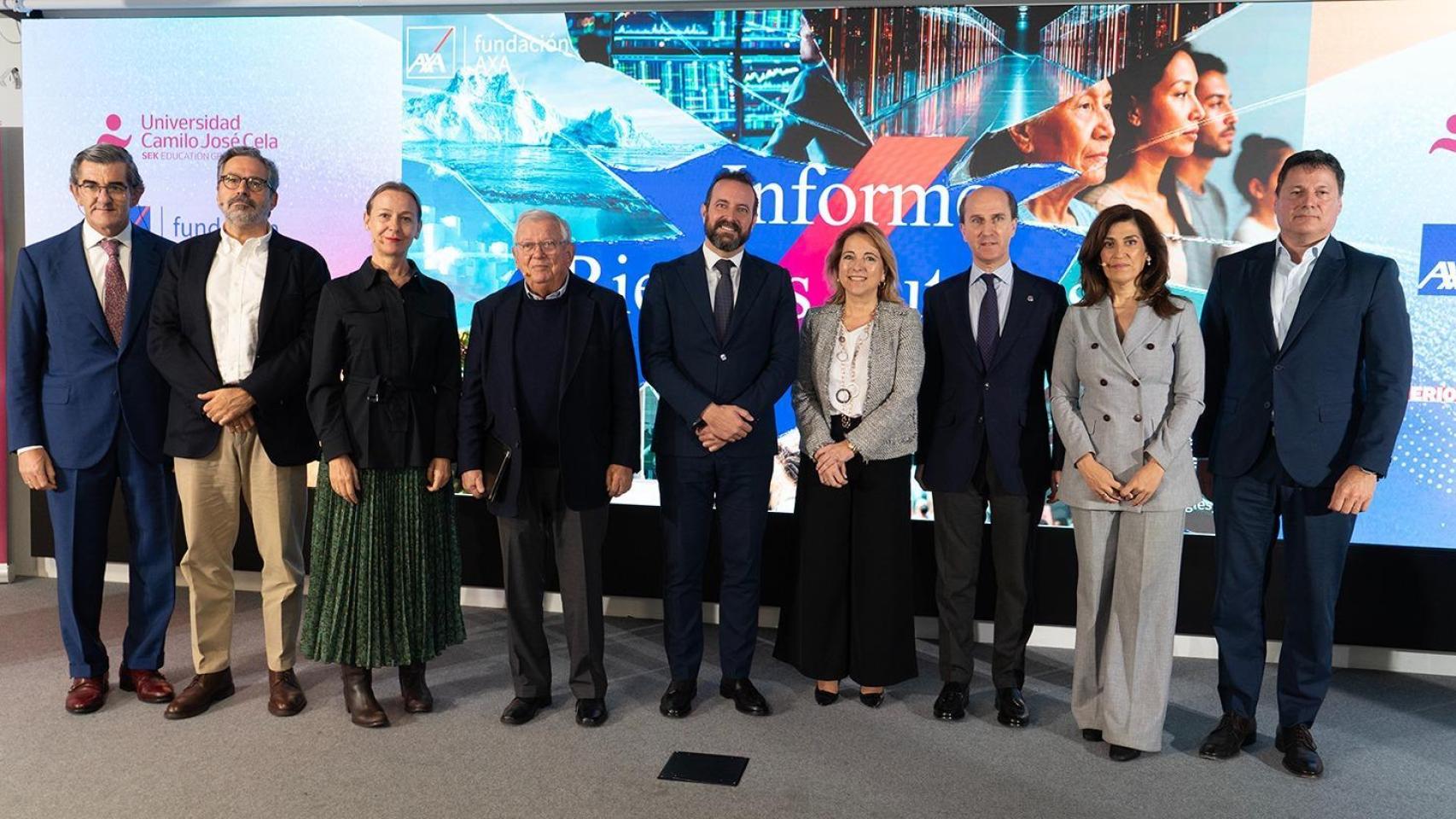Los participantes de las ponencias de la Universidad Camilo José Cela, celebradas por la Fundación AXA.