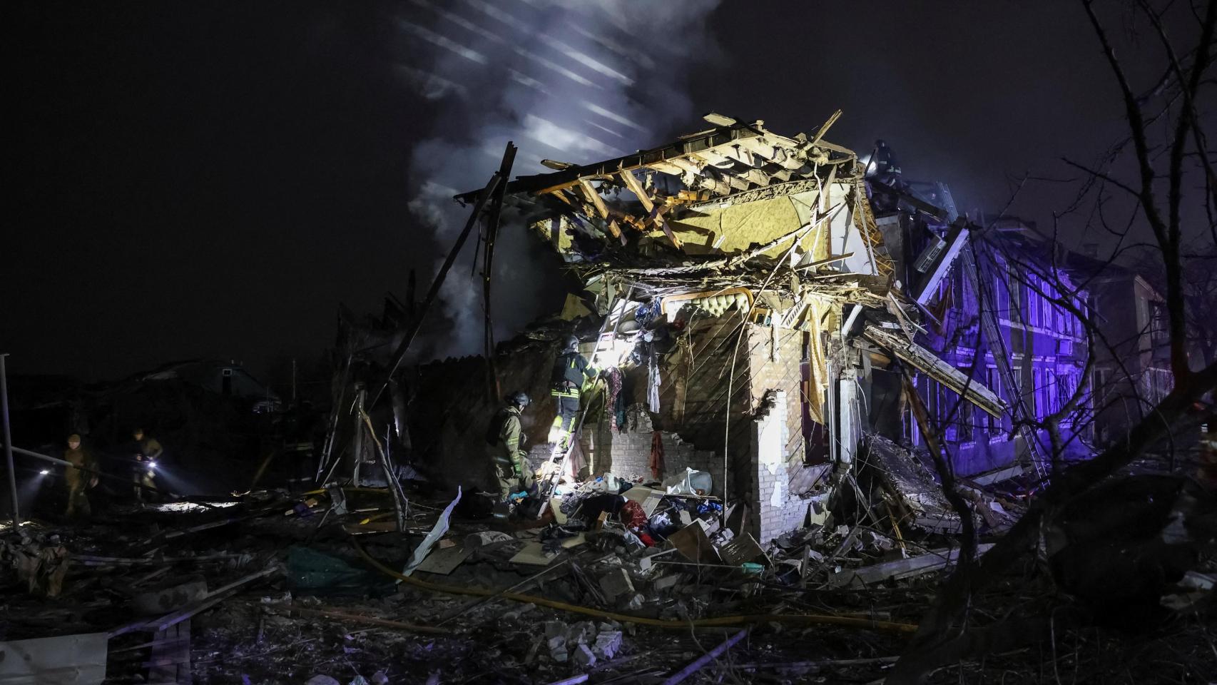 Ataque ruso este jueves en Sloviansk, en la región de Donetsk.