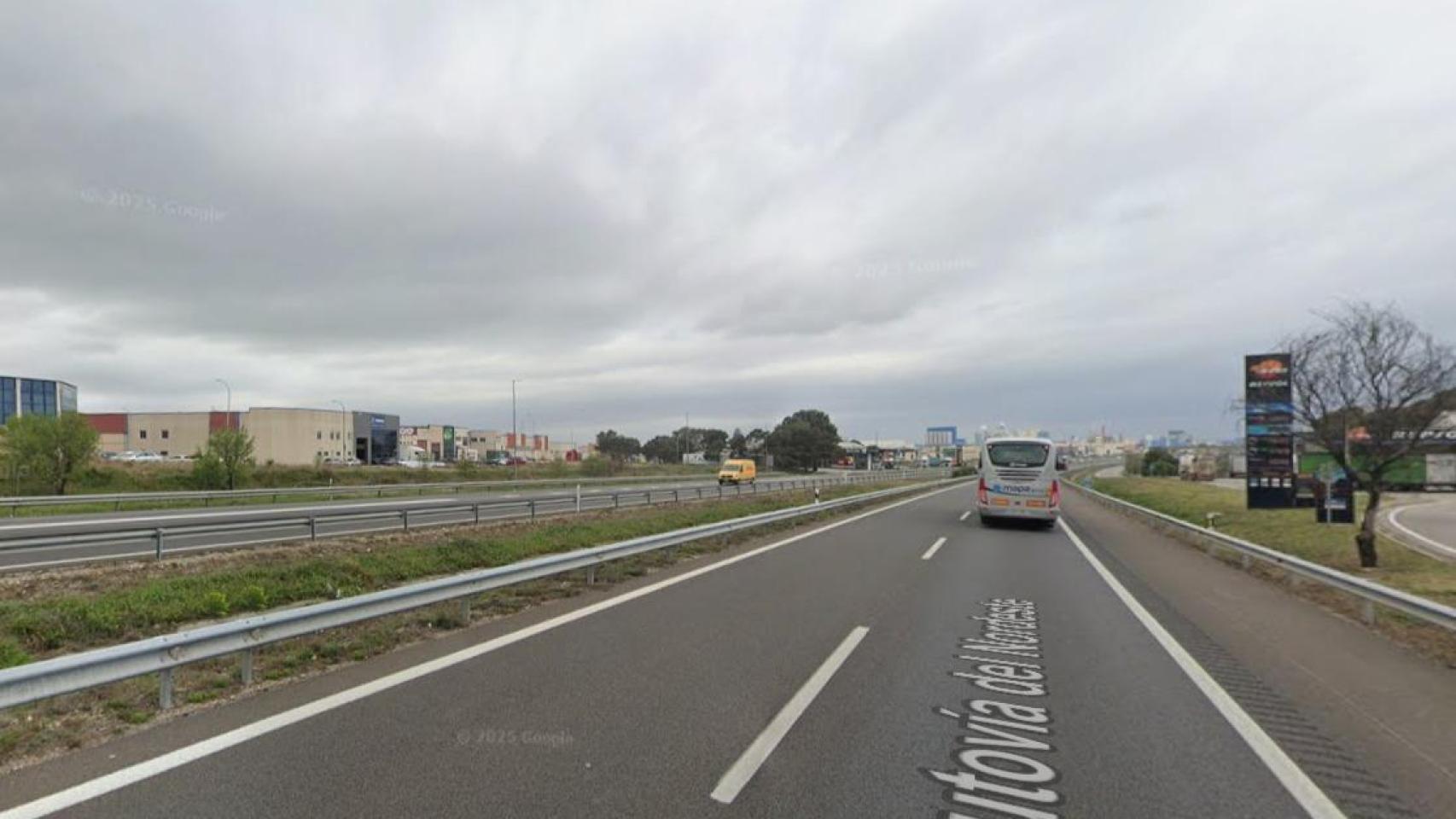 La A-2 a la altura de la Puebla de Alfindén (Zaragoza).