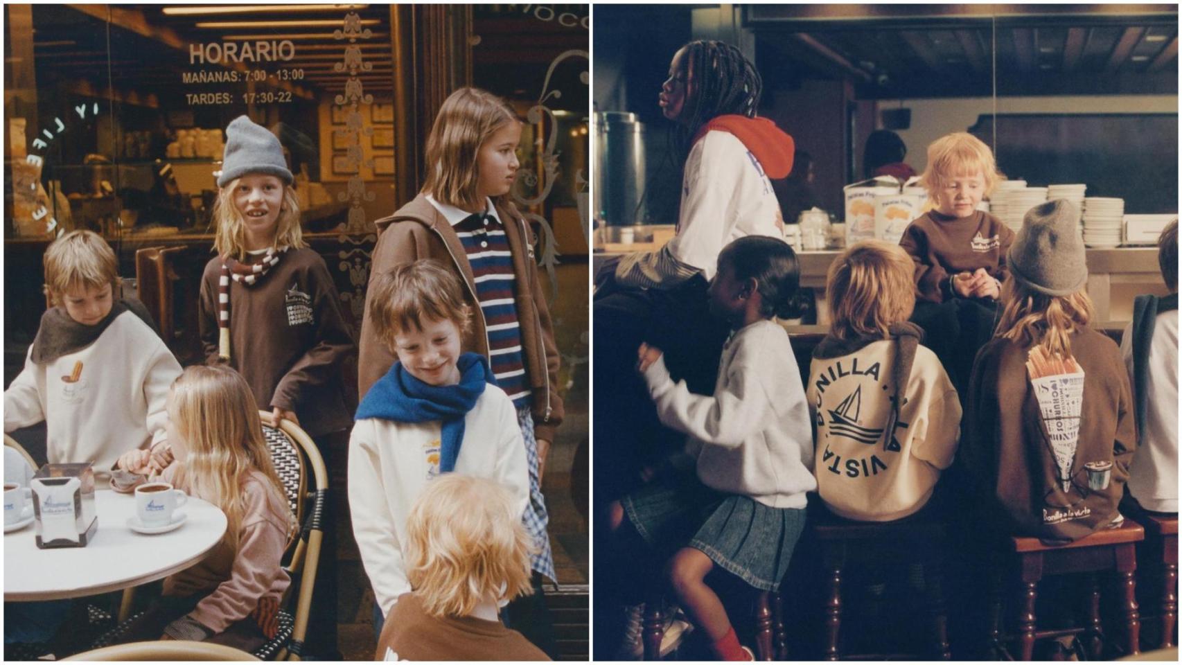Zara Kids se une a Bonilla a la Vista en una nueva colección de ropa: La icónica churrería de A Coruña