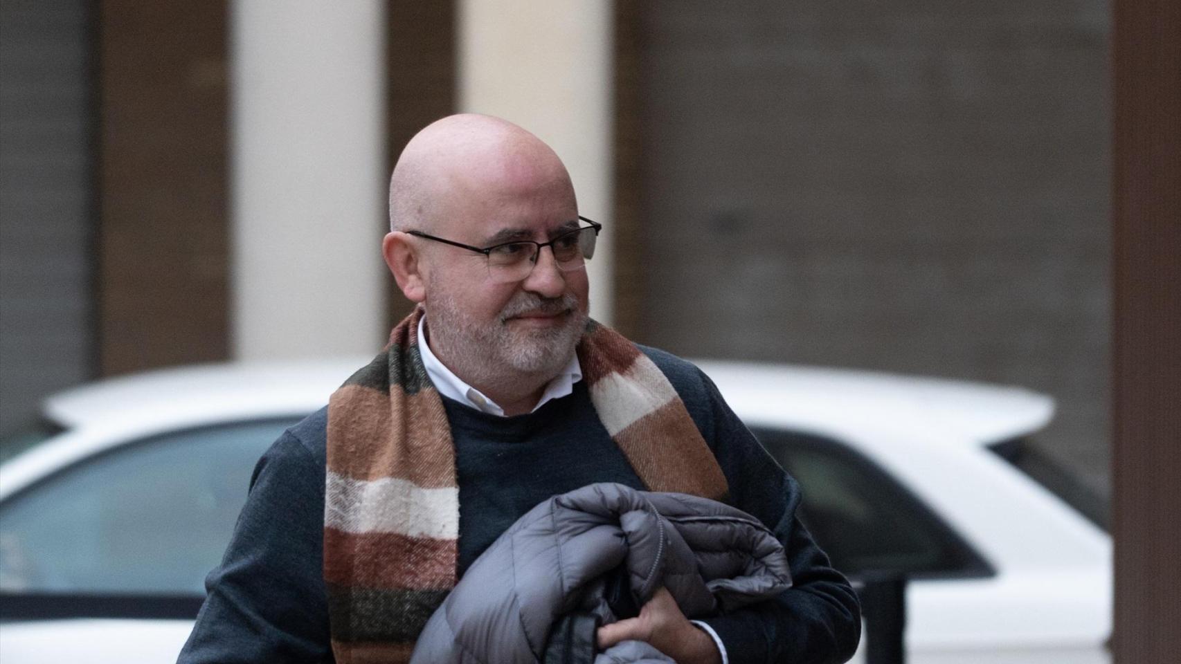 Jorge Suárez, a su llegada a los juzgados este jueves. Jorge Gil / EP