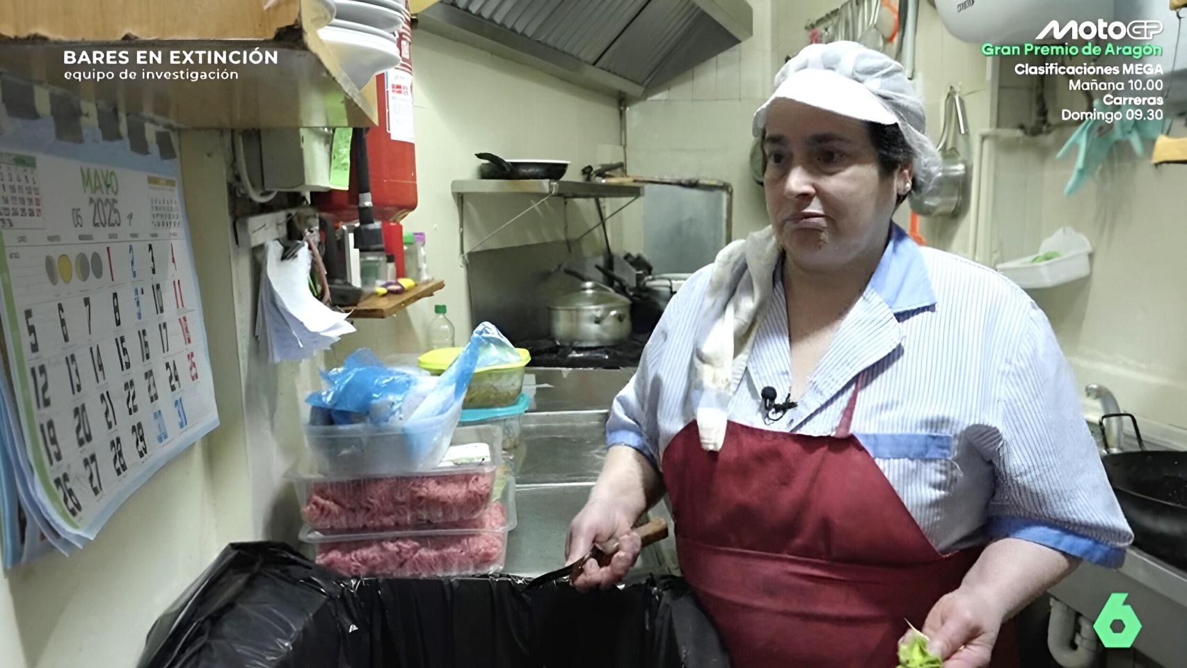 María, dueña de un bar, en el reportaje de La Sexta.