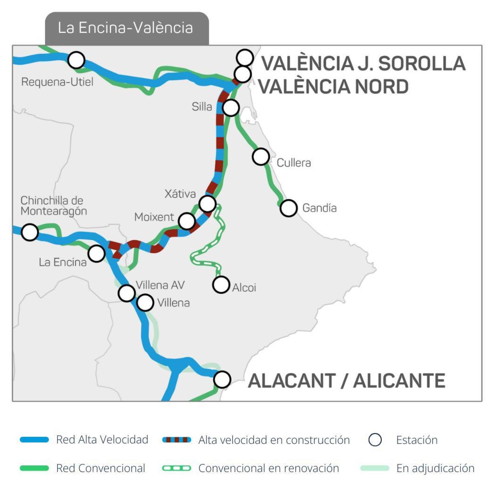 Adaptación al ancho estandar Alicante-Valencia