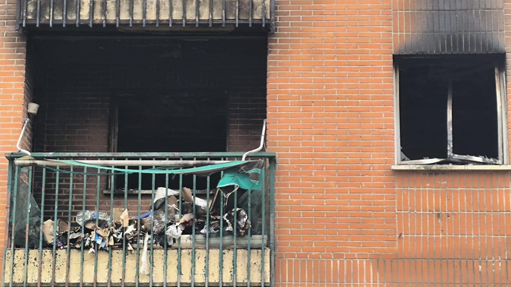 Dos días después del incendio, este es el estado del inmueble donde se originaron las llamas que arrasaron el primer piso del número 2 de Buenavista.