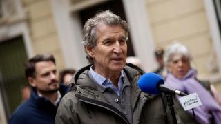 Feijóo este jueves en Don Benito, Badajoz, durante un acto.