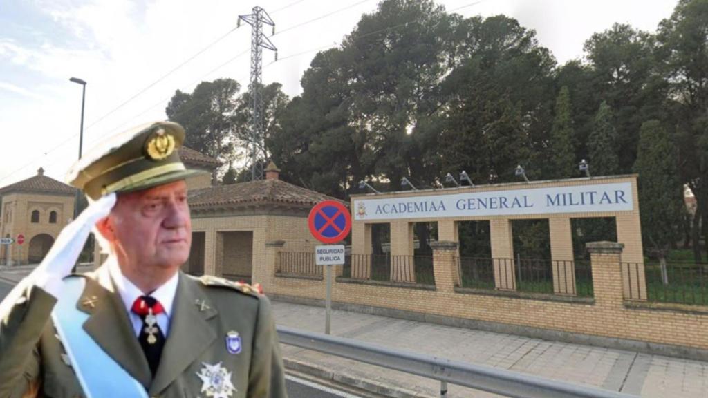 Juan Carlos I y la entrada de la Academia General Militar en Zaragoza
