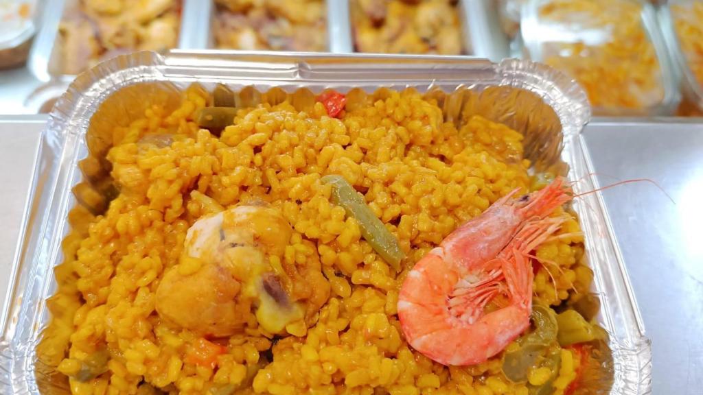 Plato de paella que ofrece José Ángel.