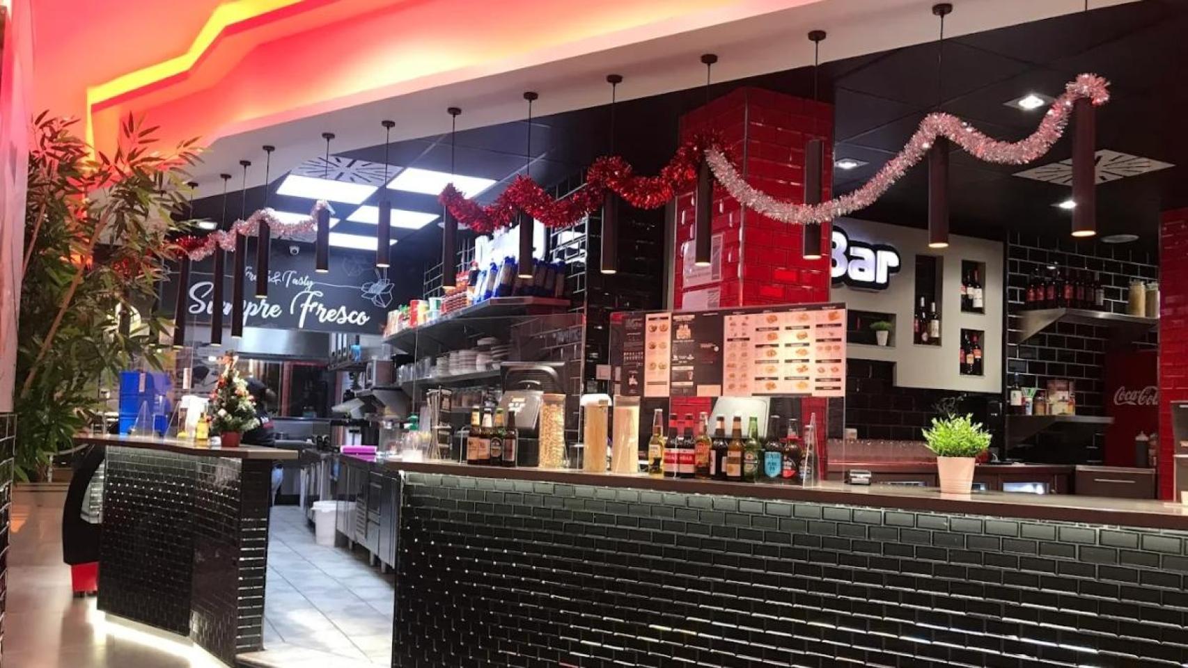 Interior del restaurante de Zaragoza.
