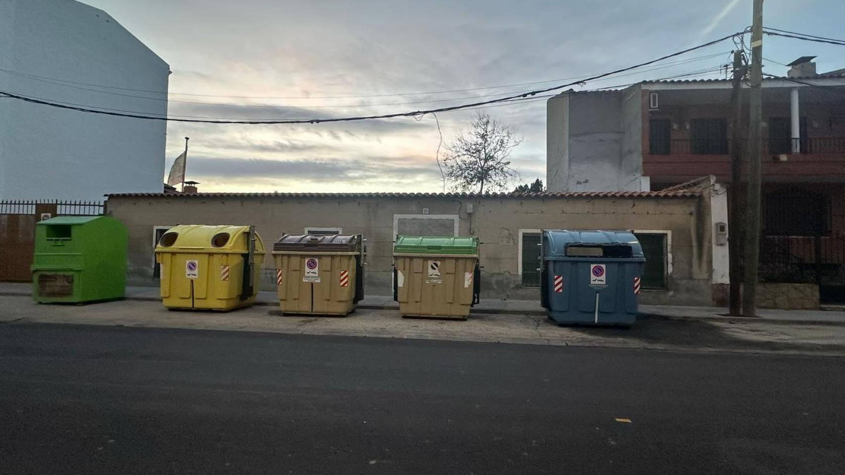 Contenedores de Santa Olalla (Toledo). Foto: Ayuntamiento.