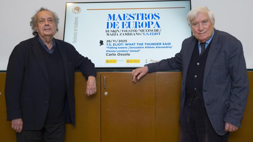 Francisco Jarauta y Carlo Ossola. Foto: Residencia de Estudiantes