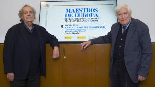 Francisco Jarauta y Carlo Ossola. Foto: Residencia de Estudiantes