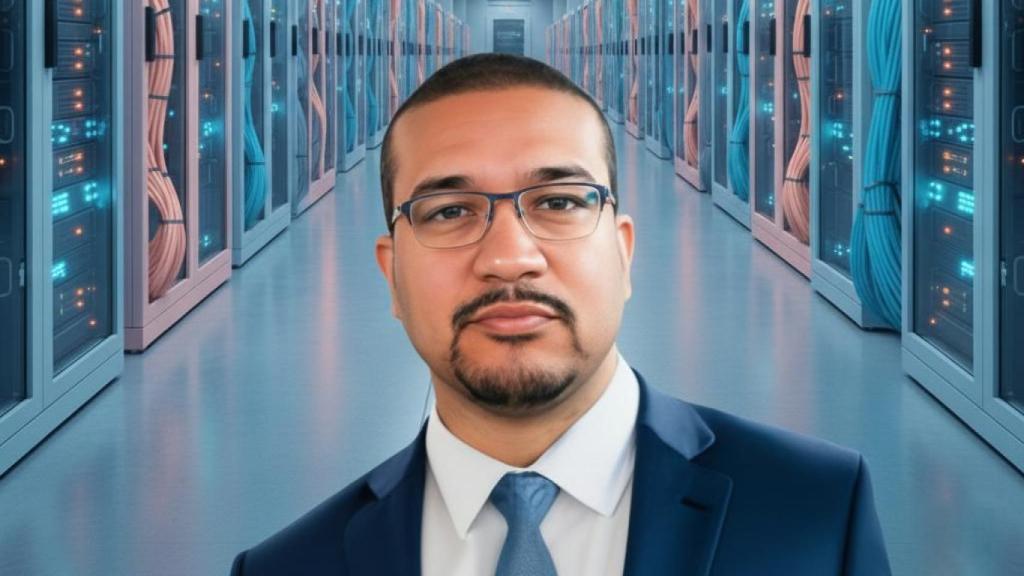 Sergio Loureiro, vicepresidente global de Operaciones y Centros de Datos de AWS, en un fotomontaje realizado con IA.