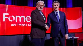 Alberto Núñez Viejo, President of the People's Party, and Josep Sánchez Libre, President of Foment del Treball.