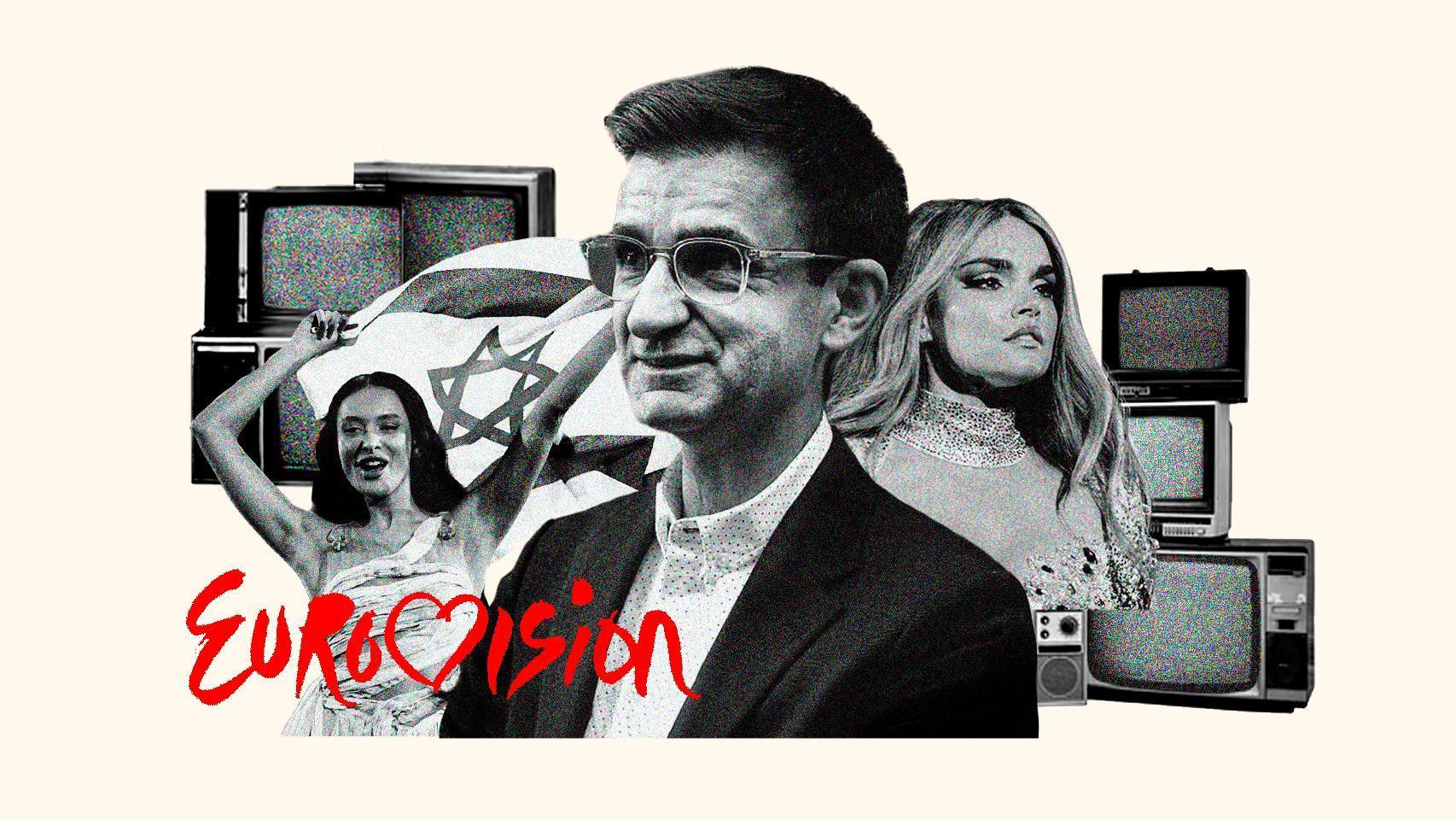 Ilustración sobre la retirada de RTVE de Eurovisión 2026 tras confirmase la participación de 2026.