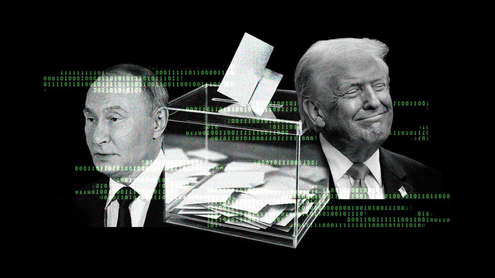 Fotomontaje de Donald Trump y Vladimir Putin