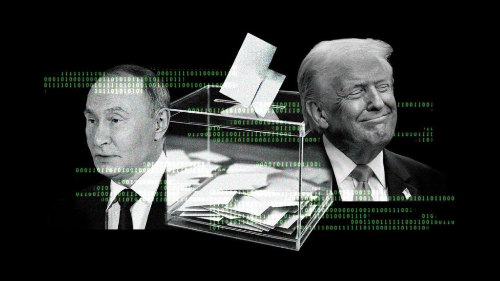 Fotomontaje de Donald Trump y Vladimir Putin