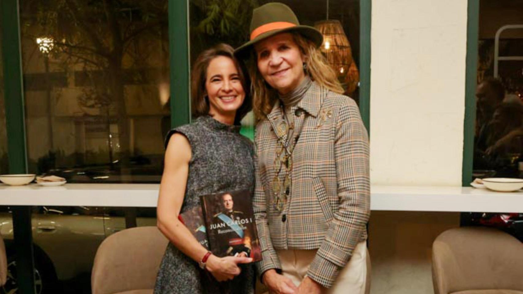 Laurence Debray y la infanta Elena en la presentación de las memorias del Emérito.