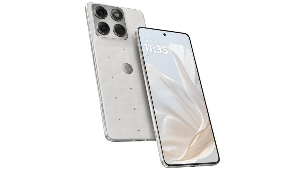 Motorola edge 70 en el color Pantone del 2026, Cloud Dancer