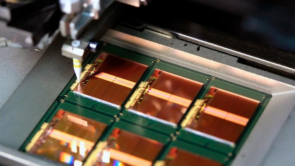 Parte del proceso de fabricación de memorias RAM de Micron Technology