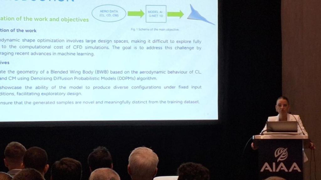 Marta Arnabat presentando su proyecto en Las Vegas.