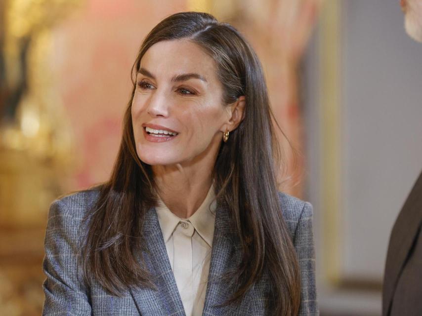 La reina Letizia, en su reunión de trabajo.